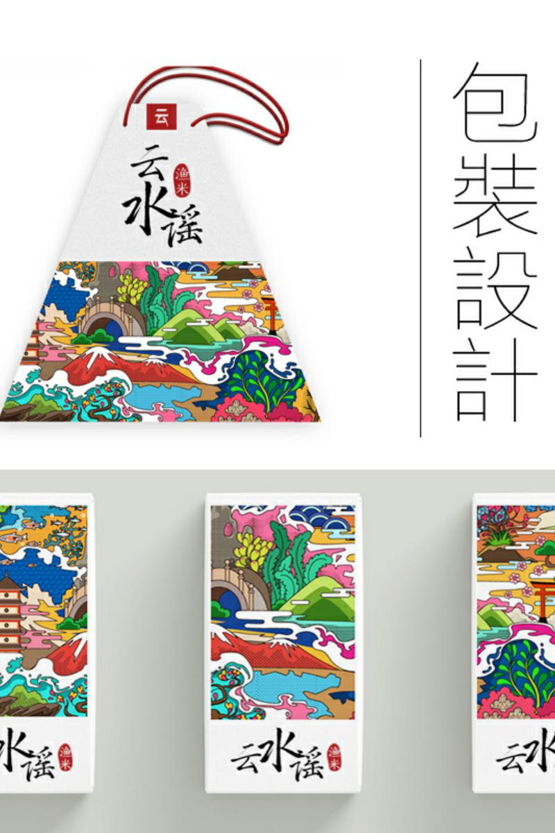 食品茶葉、大米與蜂蜜的包裝設計 手繪插畫在瓶貼與禮盒平面設計中的應用